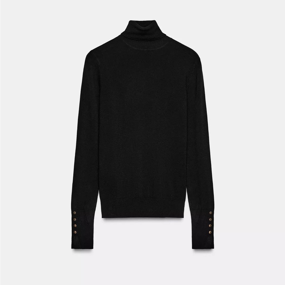 ZARA BASIC PLAIN KNIT TURTLENECK SWEATER